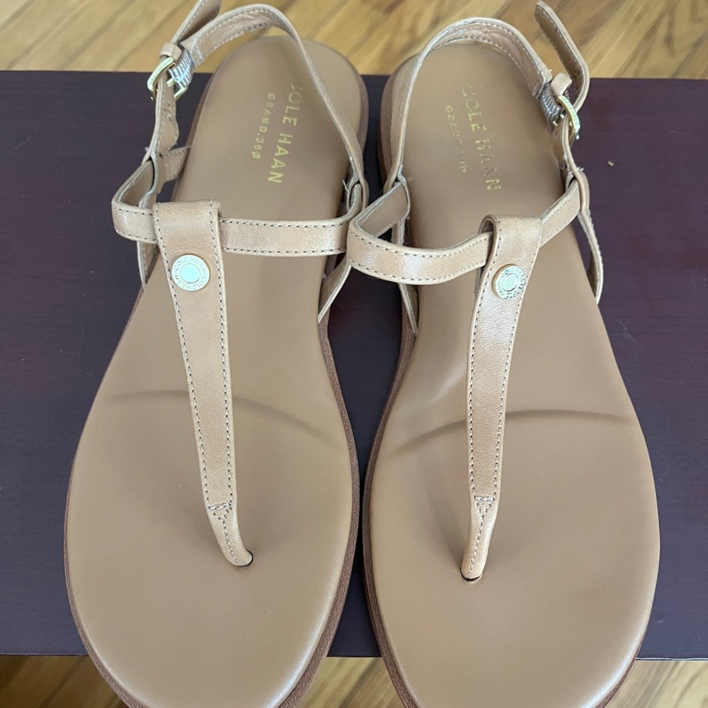 Tan,leather Cole Haan sandals. Like new.